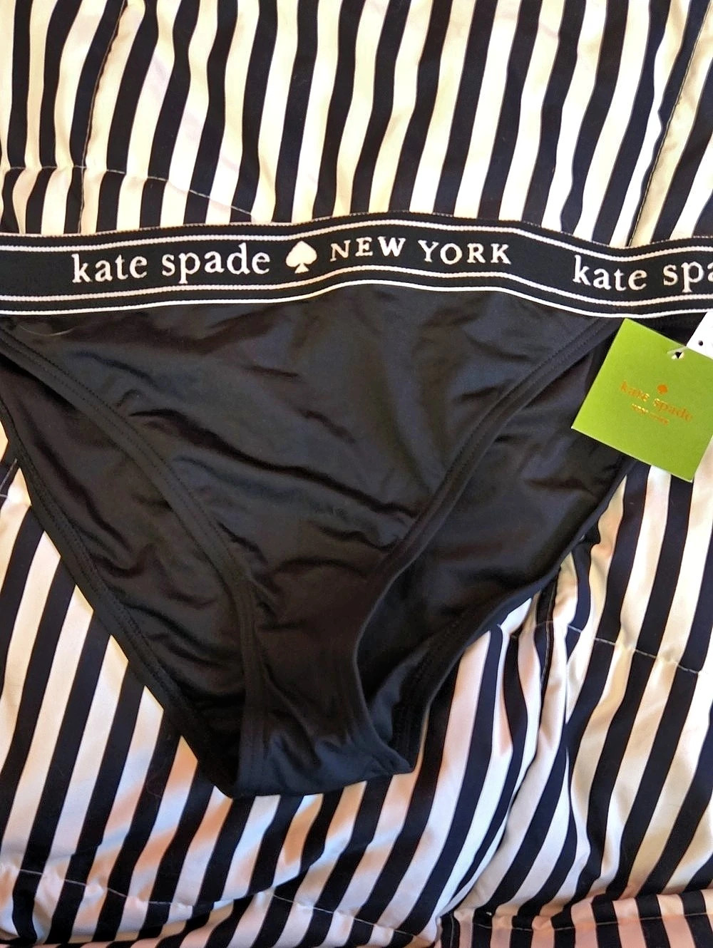 kate spade new york Treasure Beach Logo Elastic Bikini Bottom Bikini Bottom
